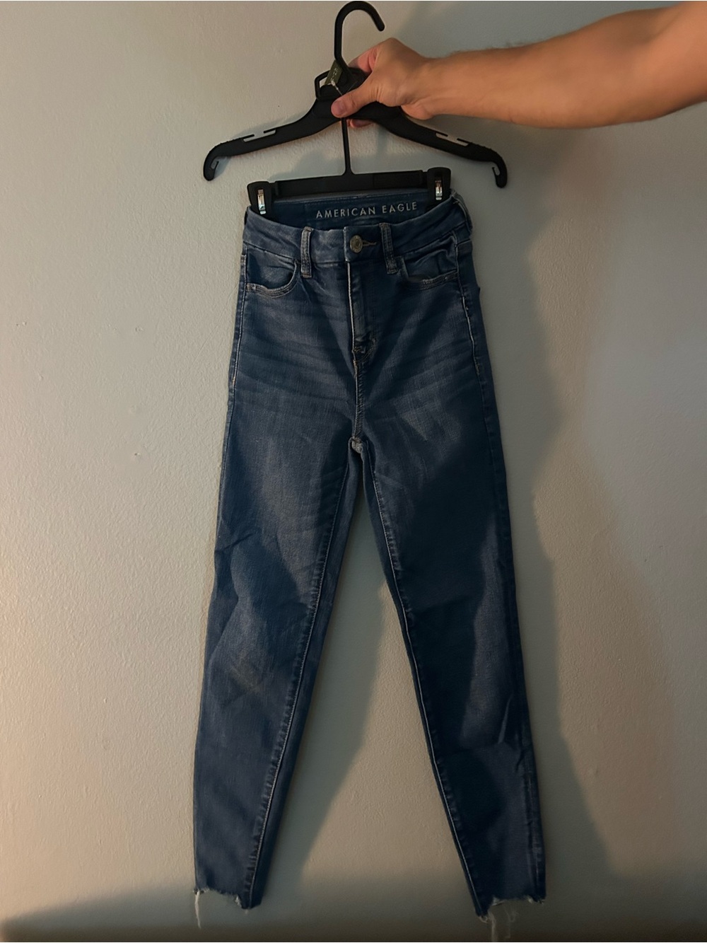 American Eagle Outfitters High-Rise Skinny Jeans - Dark Blue Wash